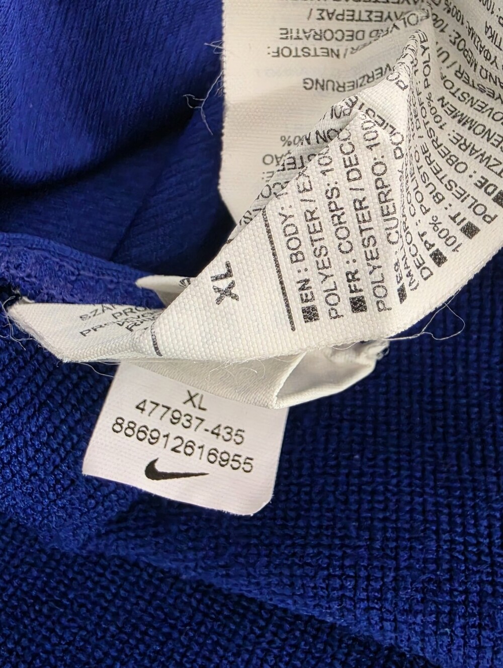 Nike FC Barcelona Barcá Soccer Training Drill Top Jersey Blue Mens XL 477937-435 - Picture 13 of 14